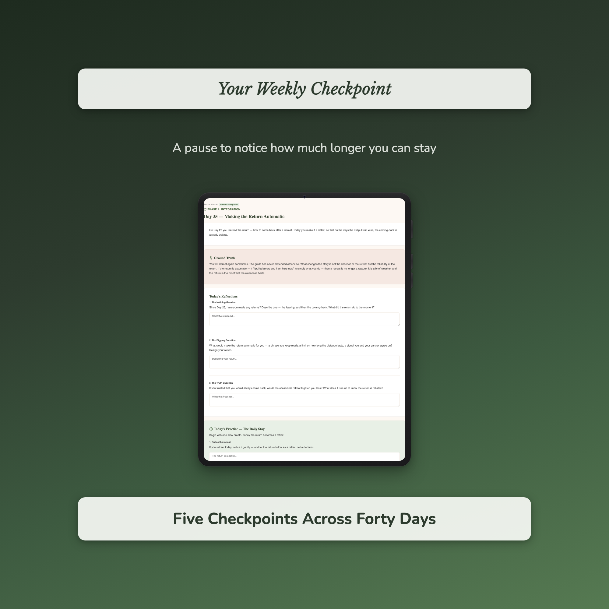 Avoidant Attachment Workbook & 40-Day Journal – Stay Close – Interactive Digital Guide