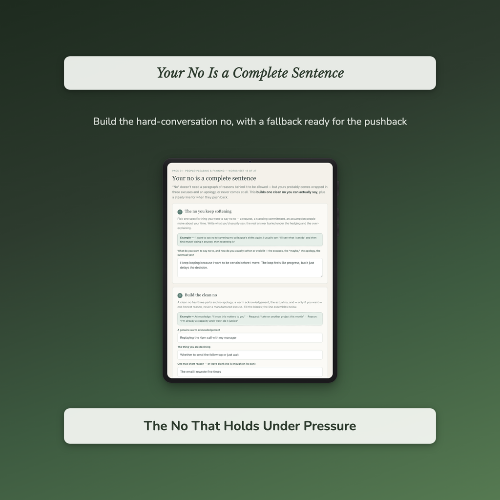People Pleasing Worksheets – Stop Saying Yes, Fawning, Fear of Disappointing – Interactive Worksheets Bundle