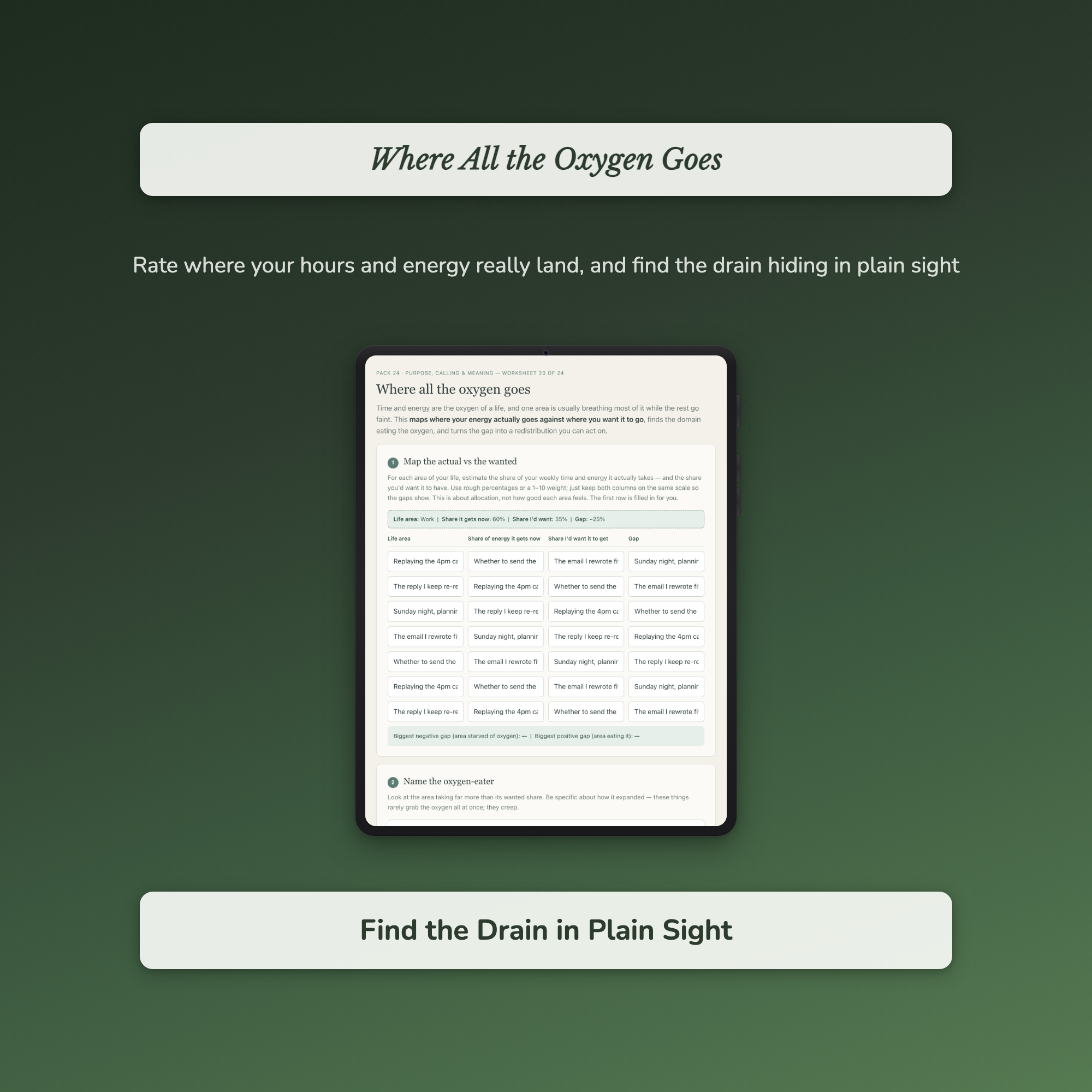 Ikigai & Purpose Worksheets – Find Your Purpose, Meaning, Calling, Direction – Interactive Worksheets Bundle