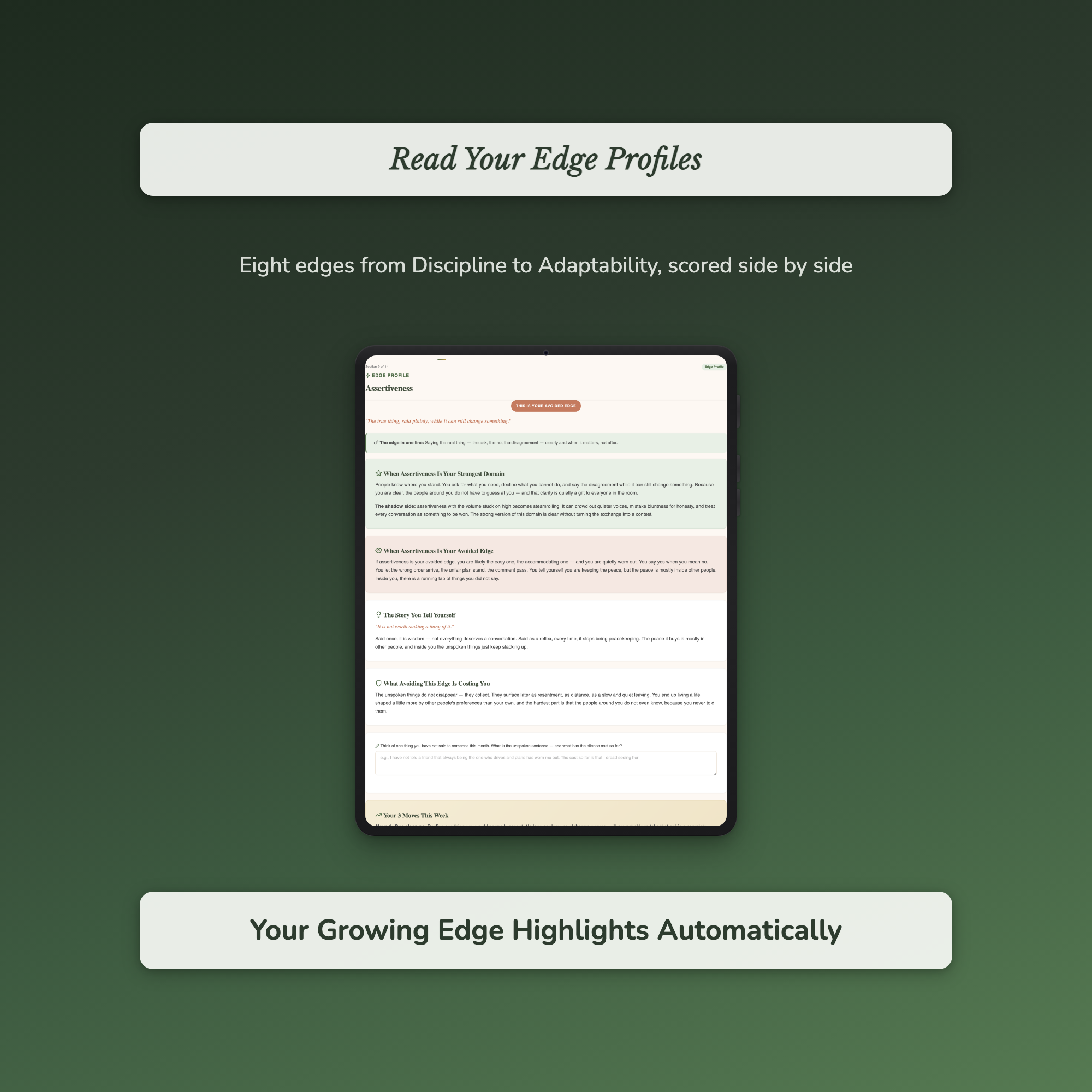 Personal Growth Quiz & Workbook – Find Your Growing Edge – Interactive Self-Assessment