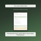 Procrastination Workbook & Self-Care Bundle – From 18 Open Tabs to One Finished Thing – Interactive Digital Bundle