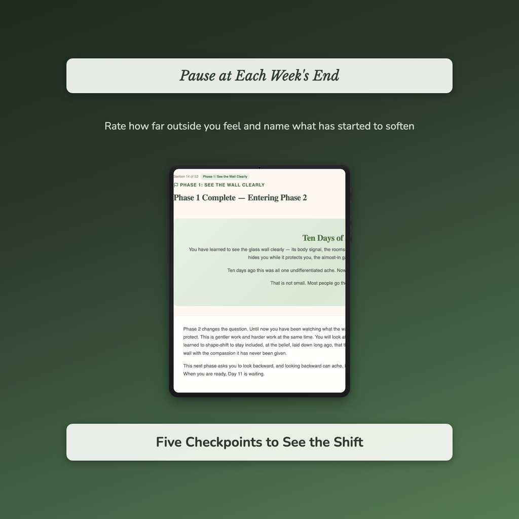 Outsider Workbook & 40-Day Journal – Crossing the Glass Wall – Interactive Digital Guide