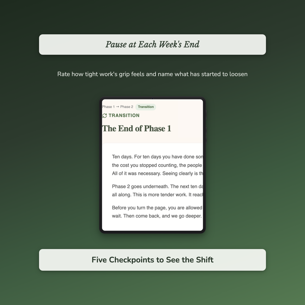 Workaholic Workbook & 40-Day Journal – Work Back In Its Place – Interactive Digital Guide