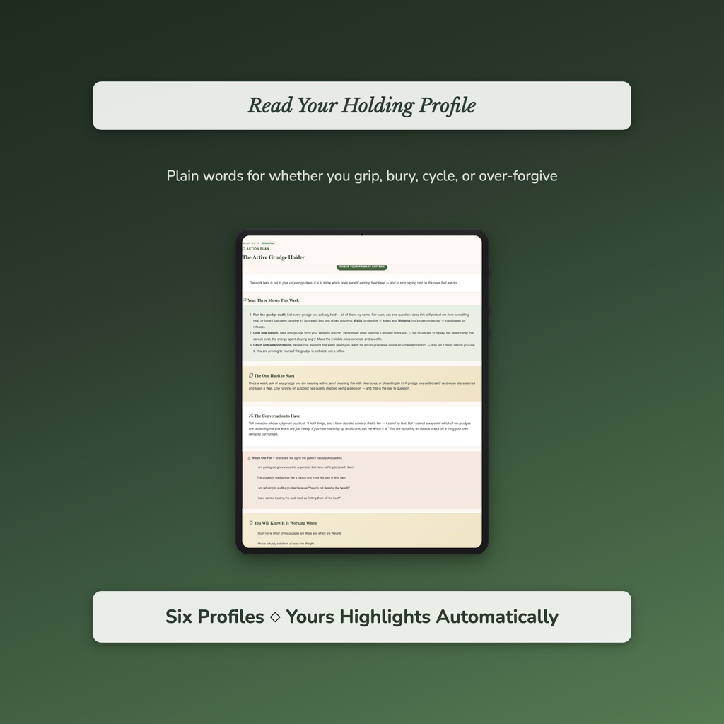 Letting Go Quiz & Workbook – What Are You Still Holding – Interactive Self-Assessment
