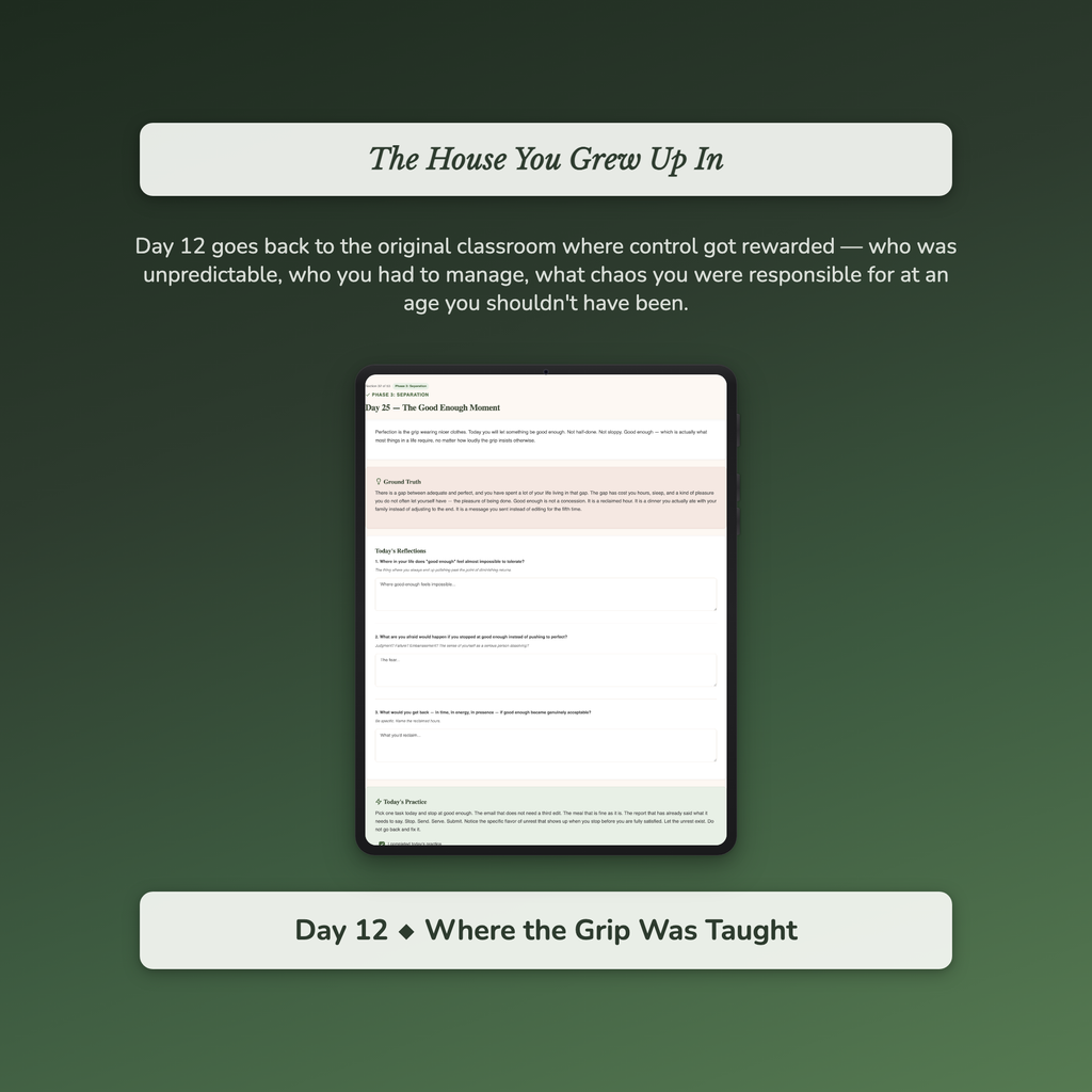 Control Freak Workbook & 40-Day Guide — sample auto-scoring quiz