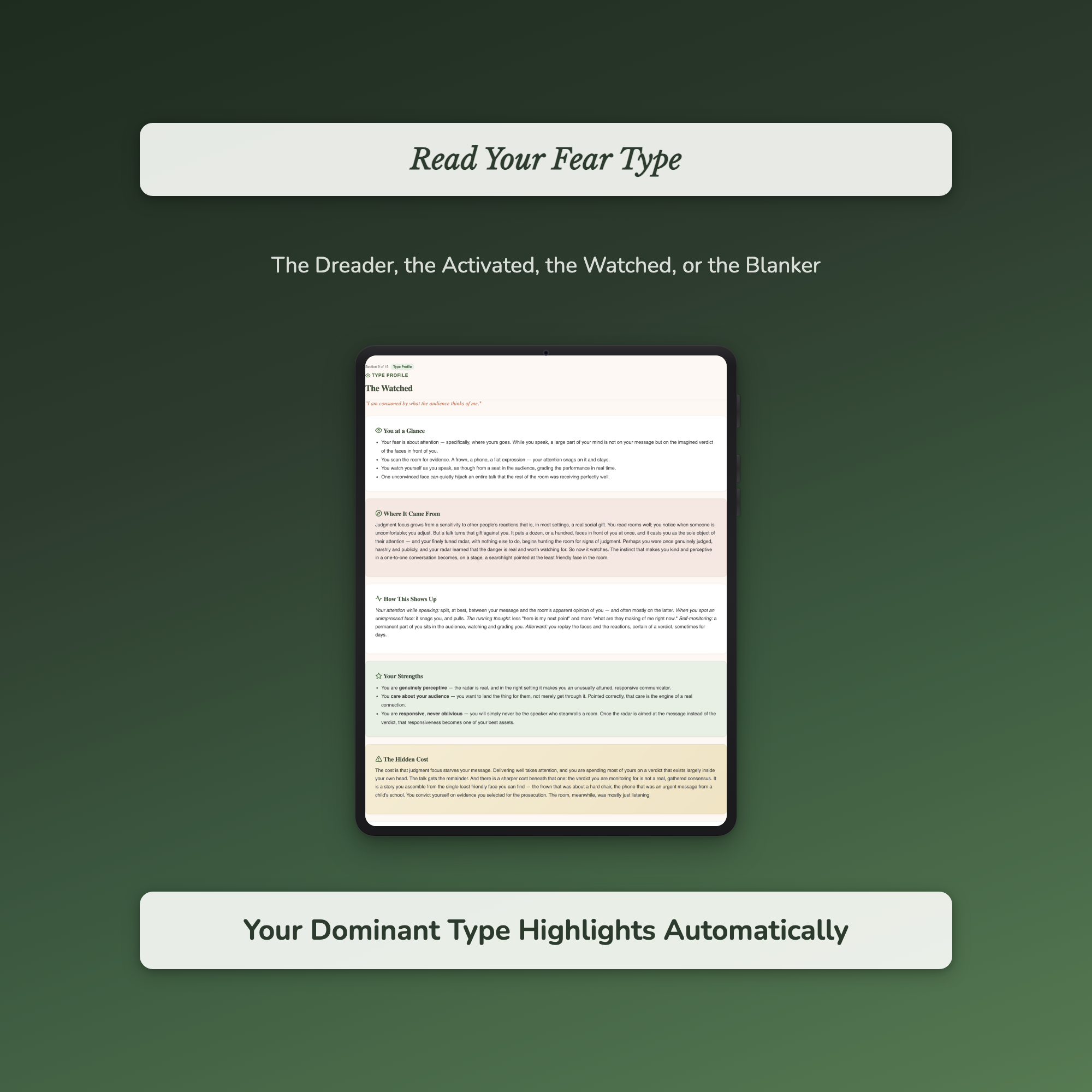 Public Speaking Quiz & Workbook – Why Talking Flattens You – Interactive Self-Assessment