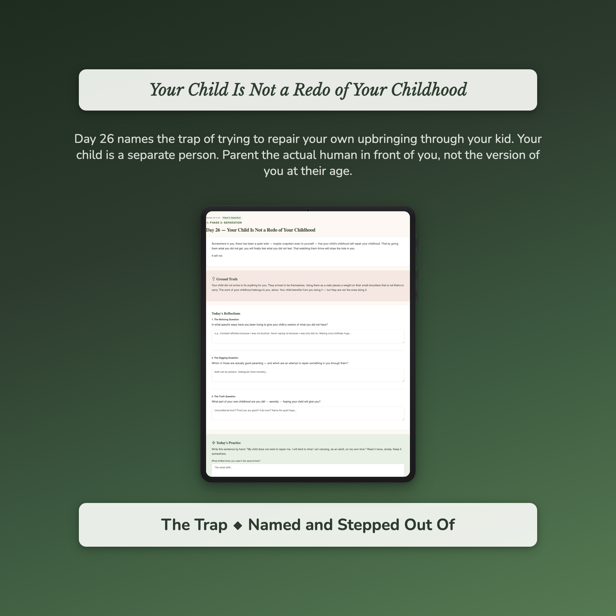 Parenting Workbook & 40-Day Guide — sample auto-scoring quiz