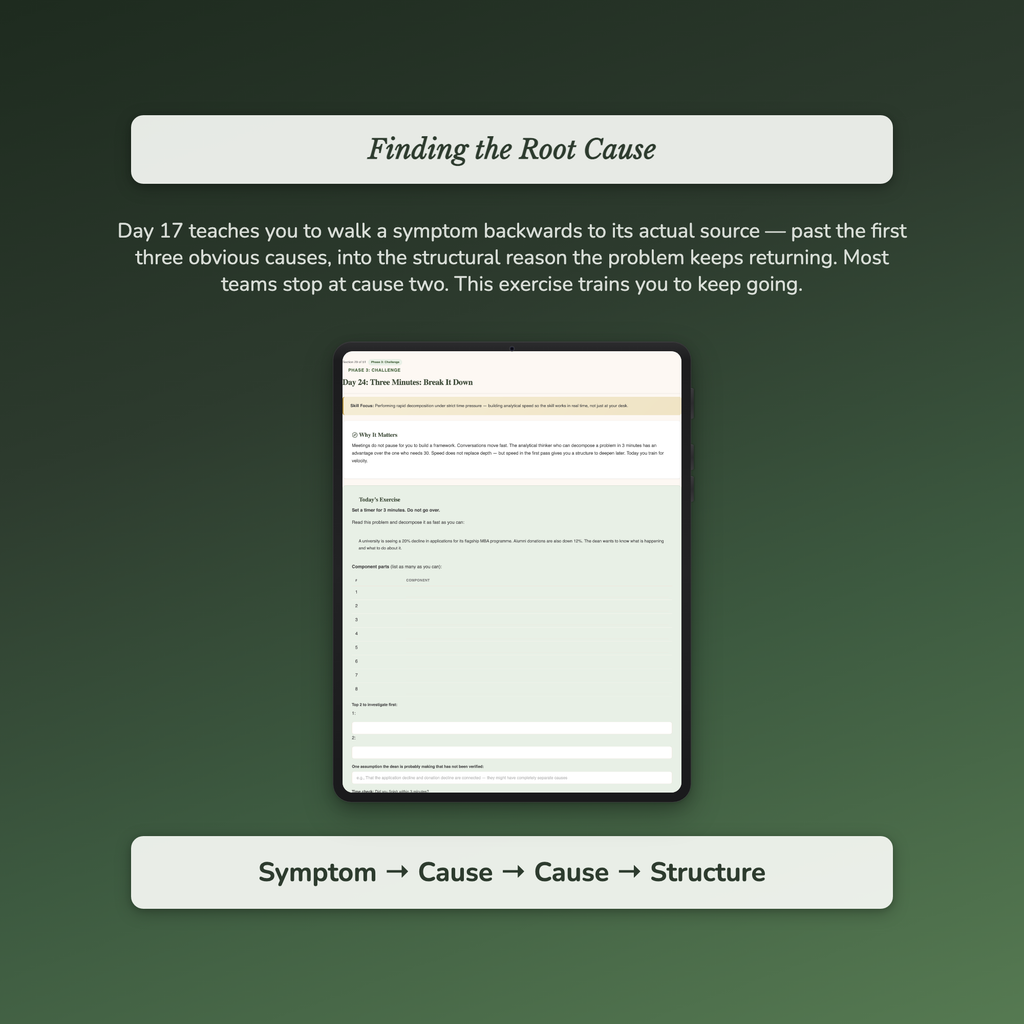 Analytical Thinking Workbook & Training — sample auto-scoring quiz