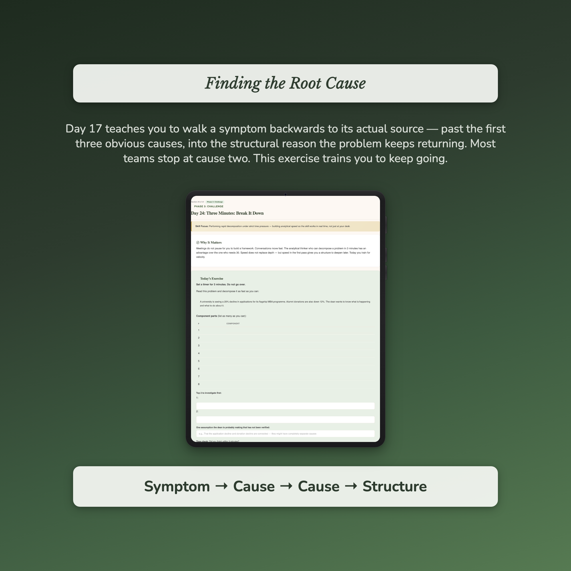 Analytical Thinking Workbook & Training — sample auto-scoring quiz