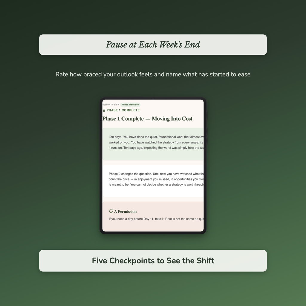 Pessimism Workbook & 40-Day Journal – Unlearn the Flinch – Interactive Digital Guide