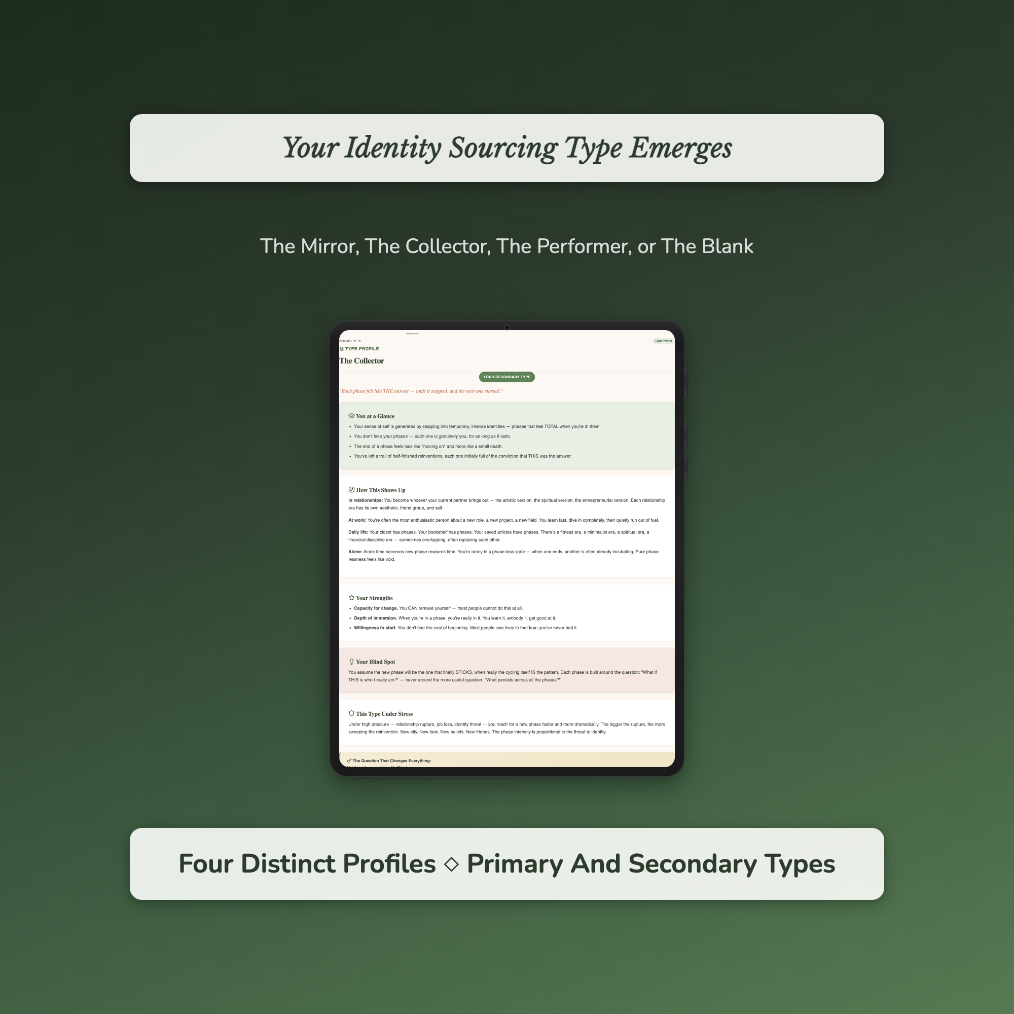 Personality Quiz — sample auto-scoring quiz