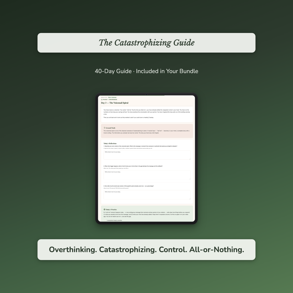 Overthinking Workbook Bundle – Why Can't I Stop Spiraling at 3am – Interactive Digital Bundle