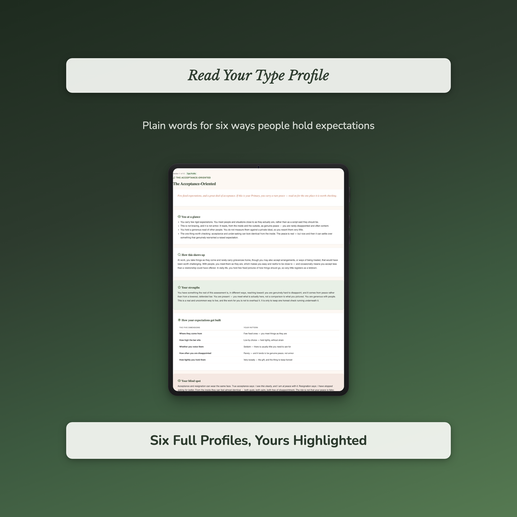 Expectations Quiz & Workbook – Are They Too High? – Interactive Self-Assessment