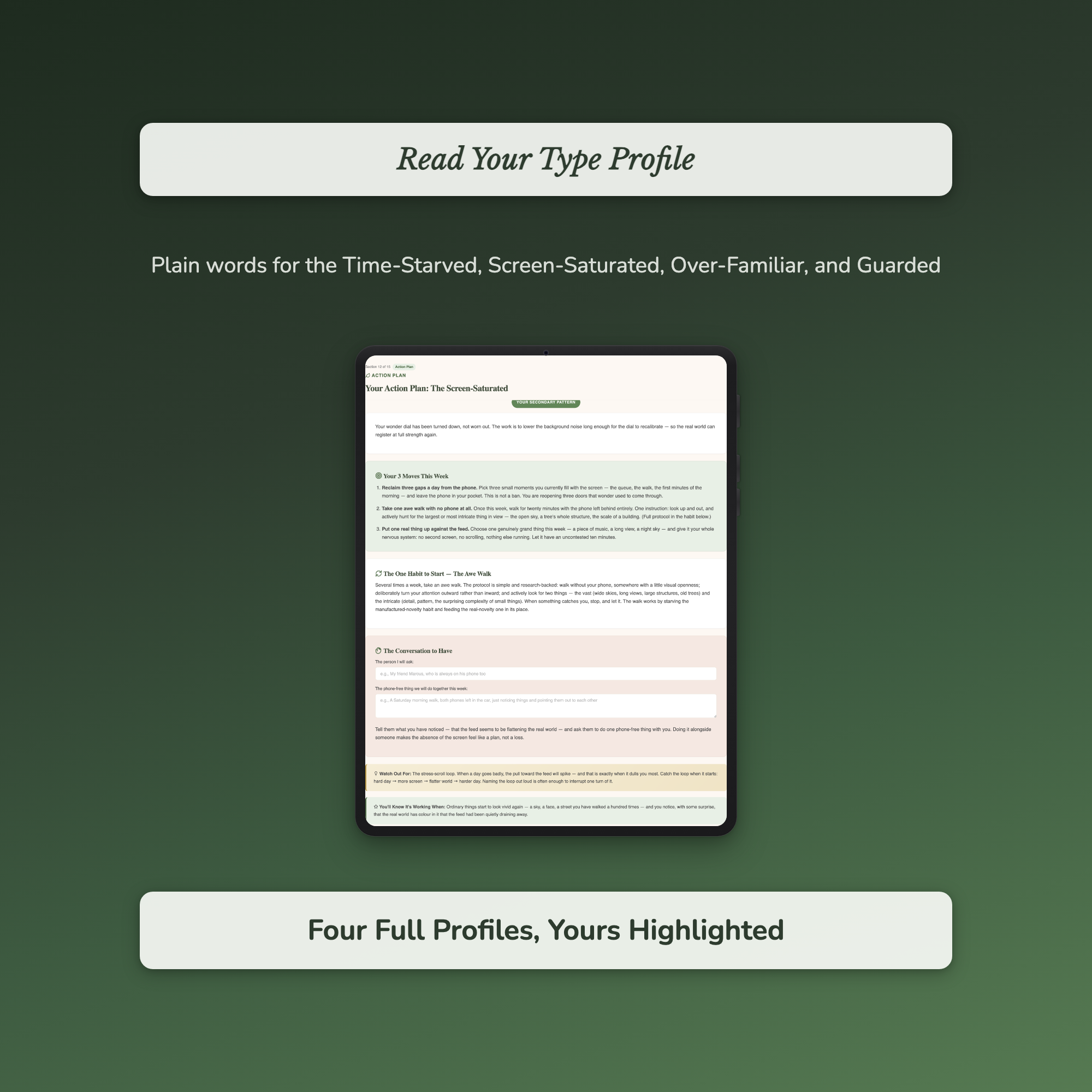 Wonder Quiz & Workbook – When Did You Last Feel Awe? – Interactive Self-Assessment