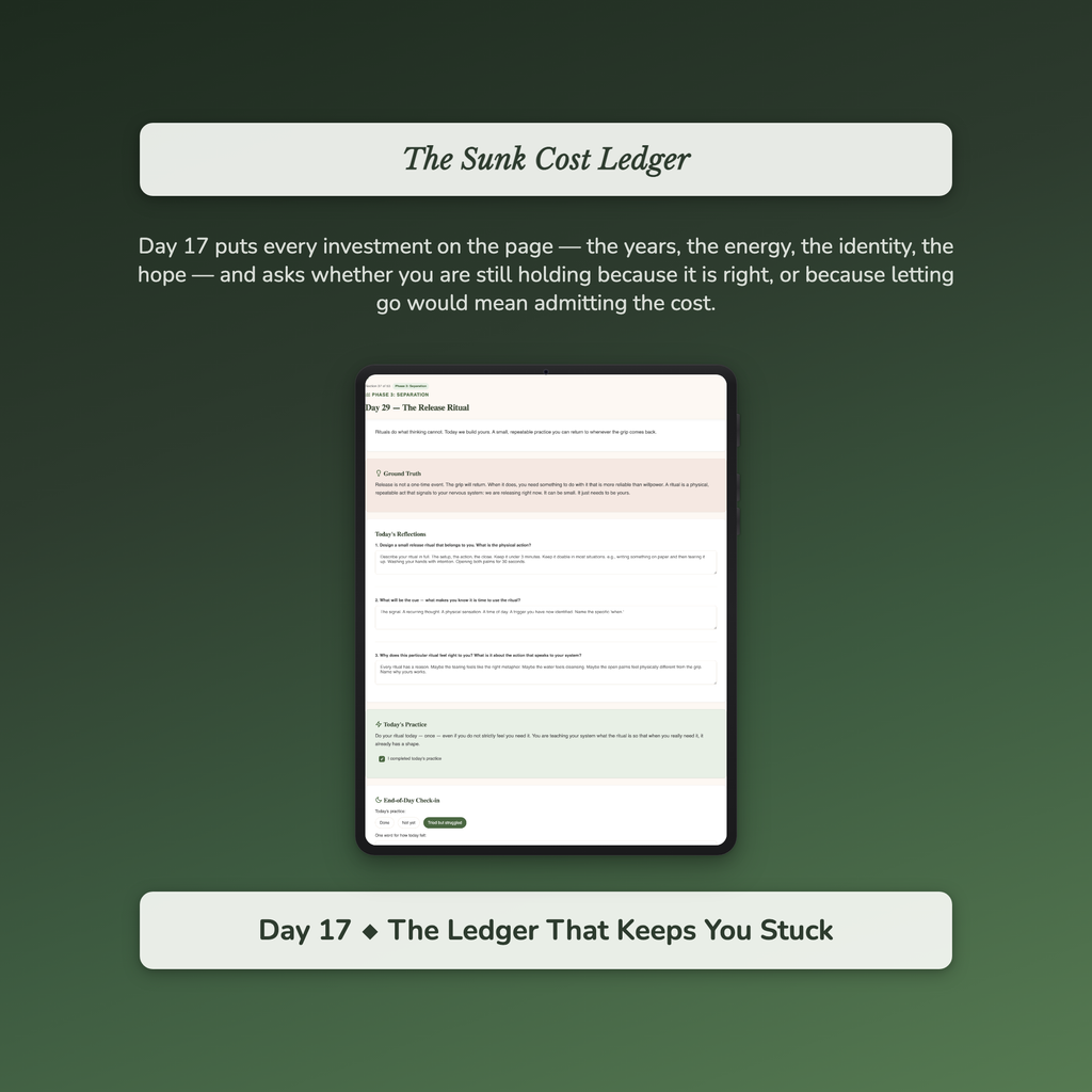 Letting Go Workbook & 40-Day Guide — sample auto-scoring quiz