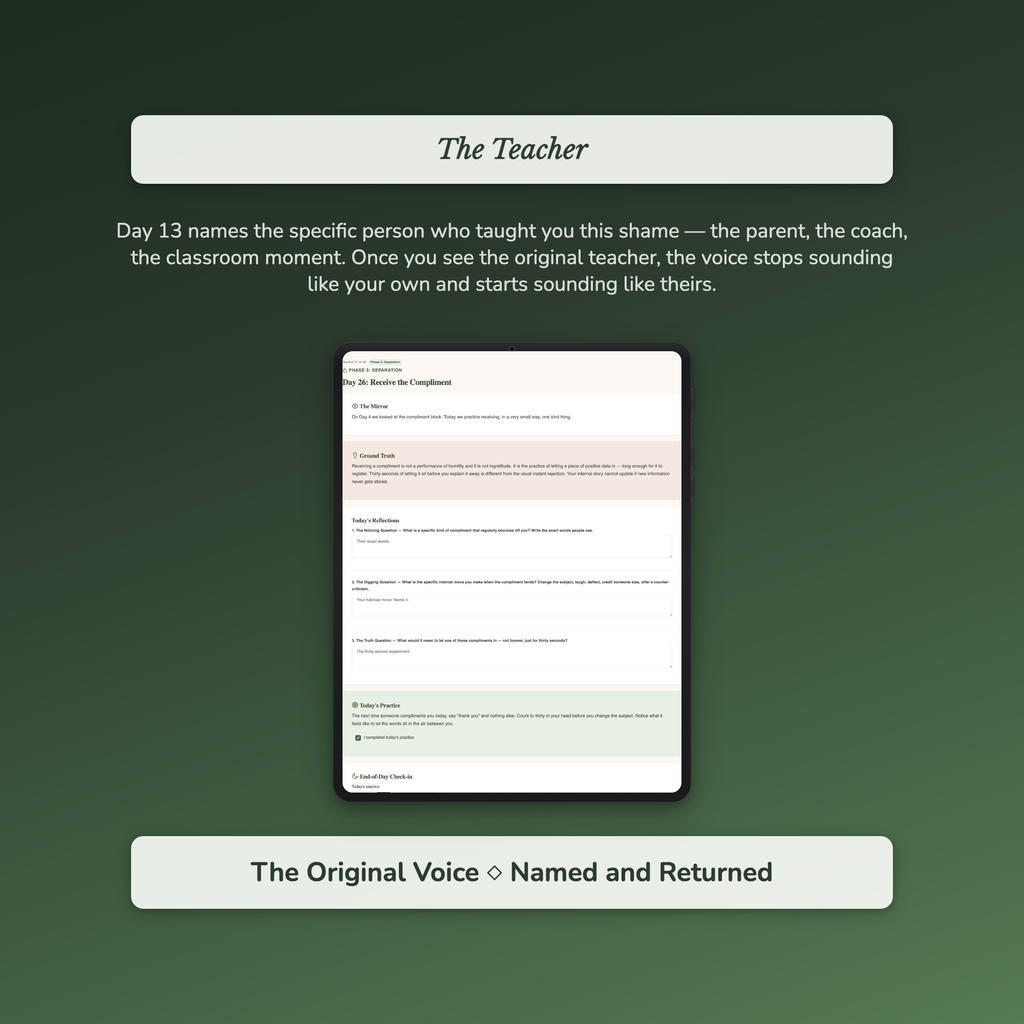 Shame Workbook & 40-Day Guide — sample auto-scoring quiz