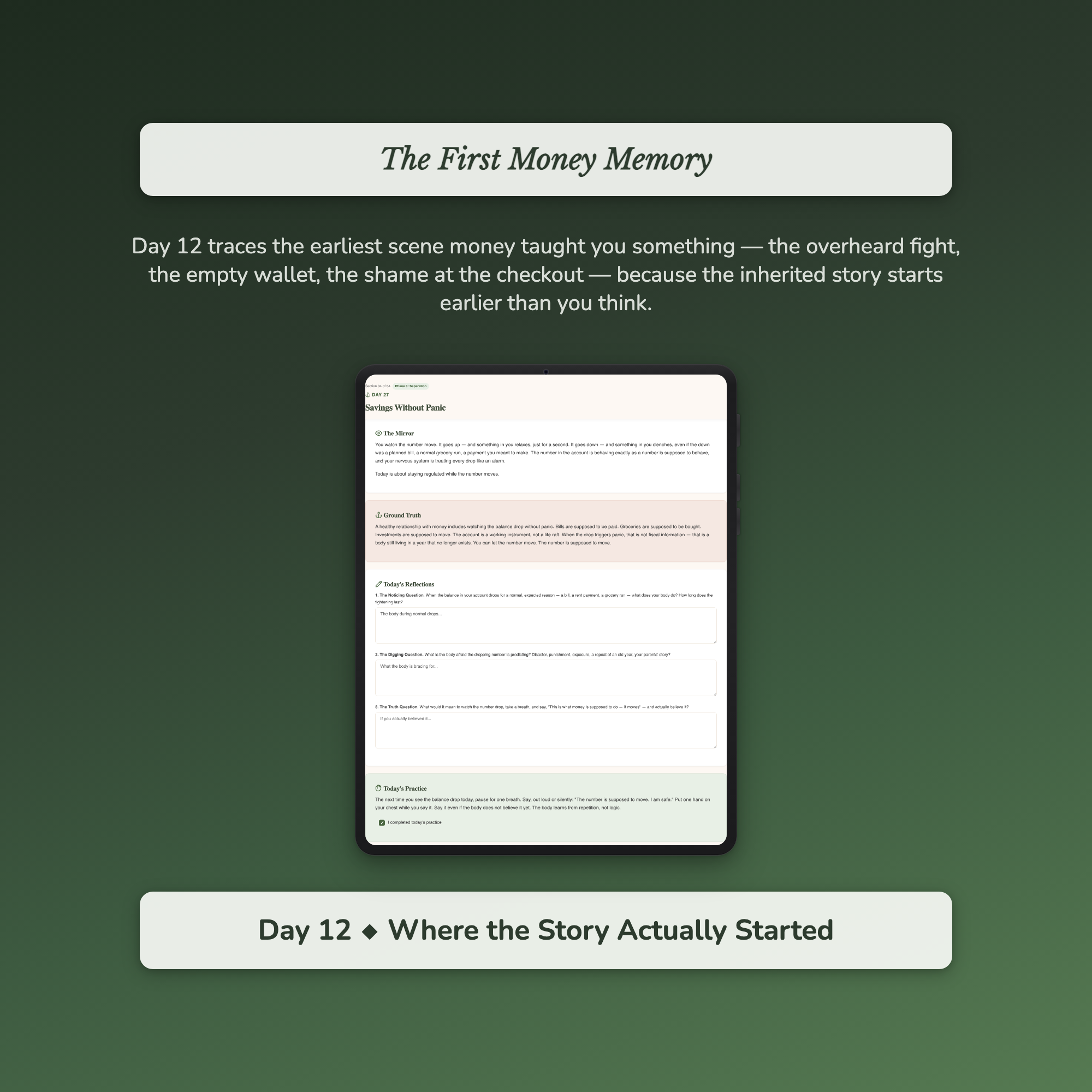 Money Mindset Workbook & 40-Day Guide — sample auto-scoring quiz