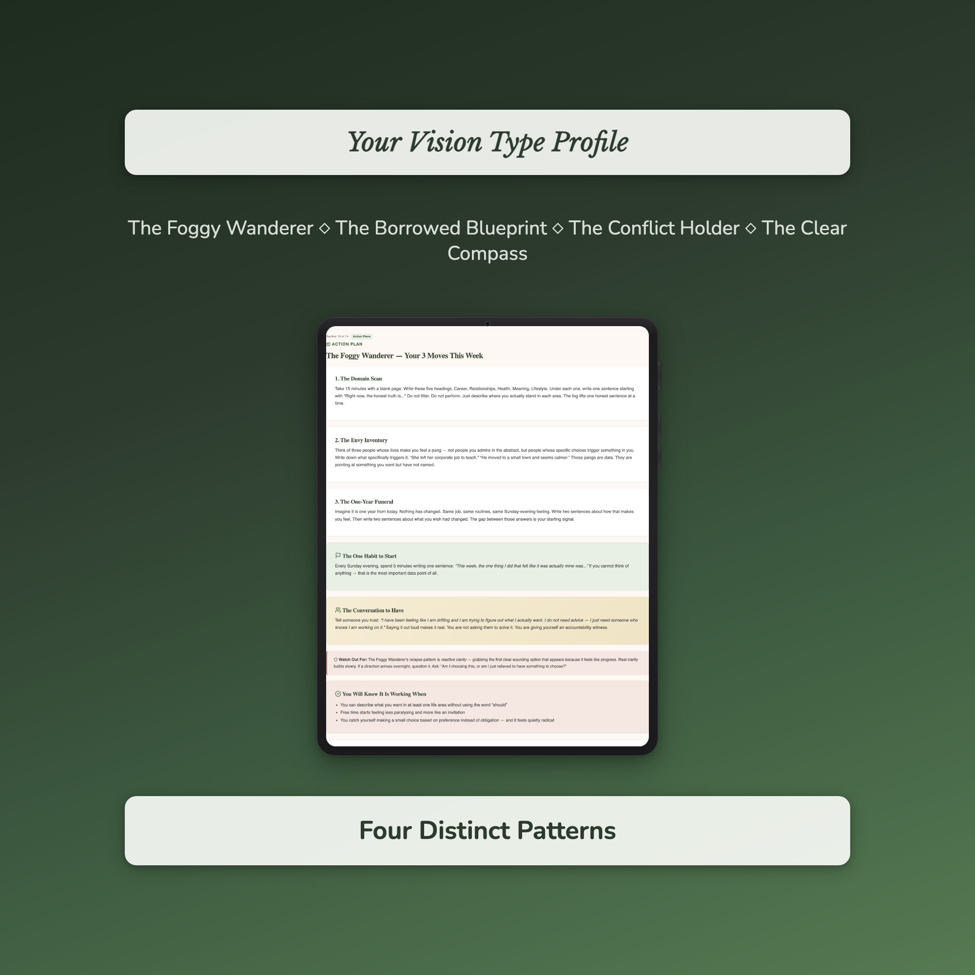Life Vision Profile — sample auto-scoring quiz