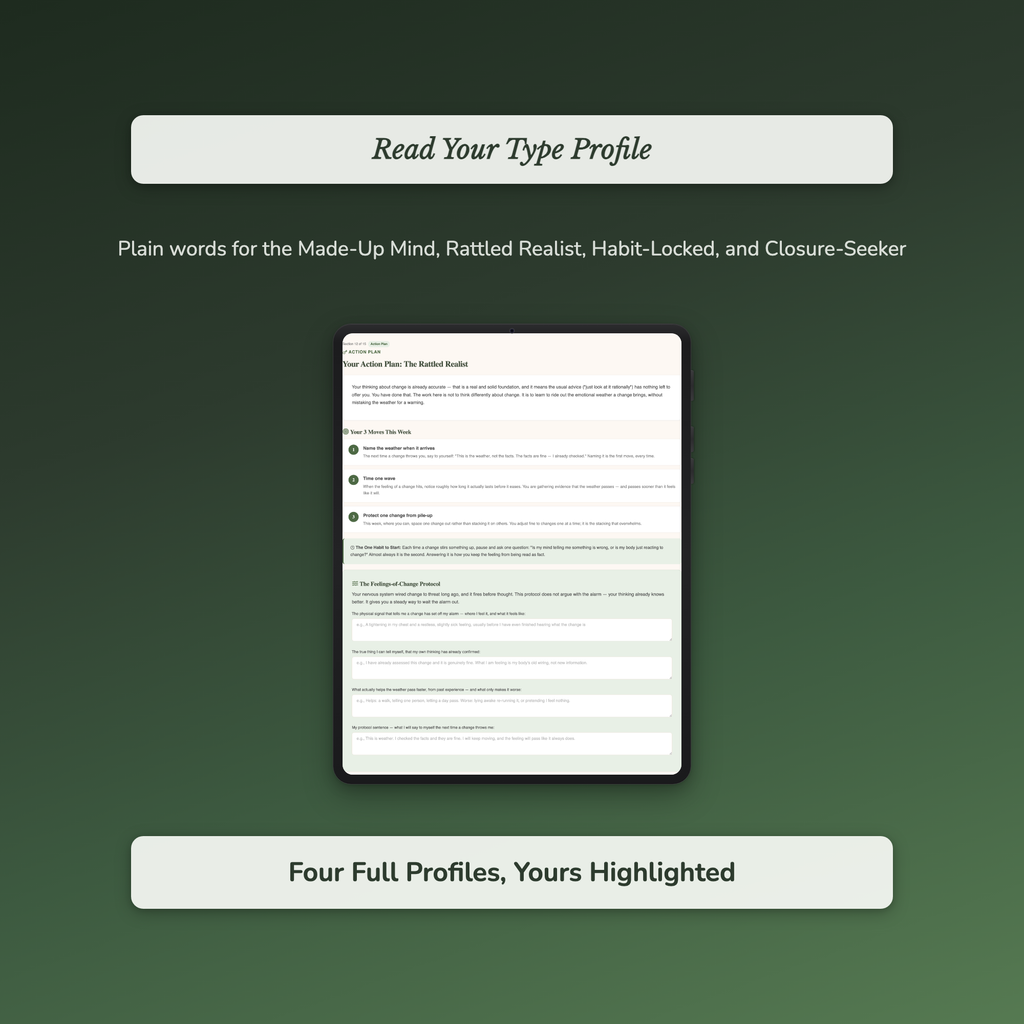 Change Quiz & Workbook – How Well Do You Handle Change? – Interactive Self-Assessment