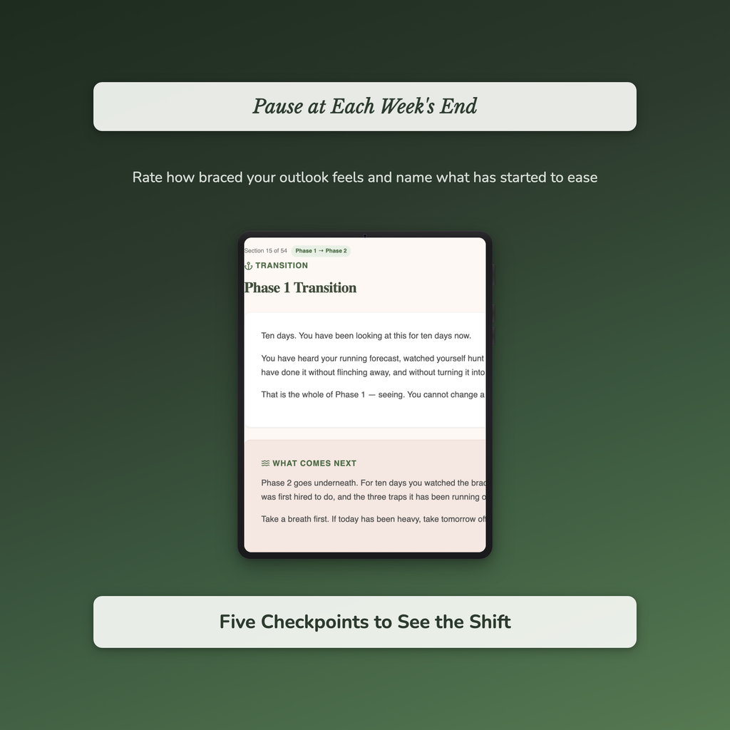 Optimism Workbook & 40-Day Journal – Stop the Other-Shoe Wait – Interactive Digital Guide