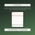 Highly Sensitive Workbook & 40-Day Guide — sample profile or chart