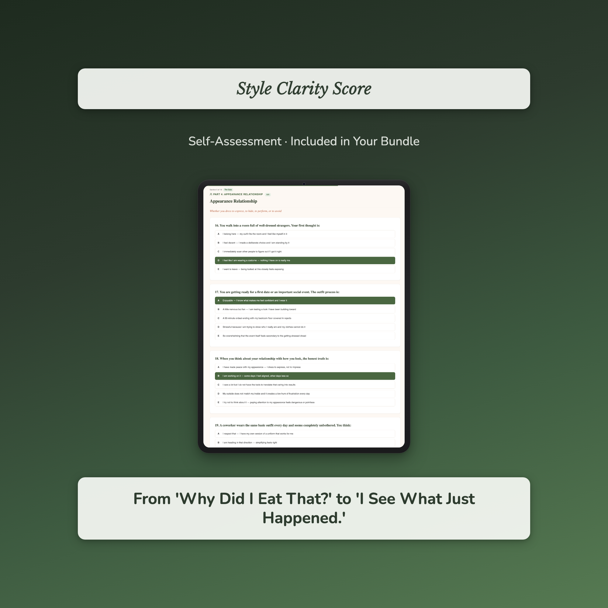 Emotional Eating Bundle – Body Image Mirror Work 8 Tools – Interactive Digital Bundle