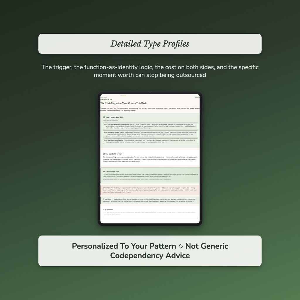 People Pleasing Quiz — sample profile or chart