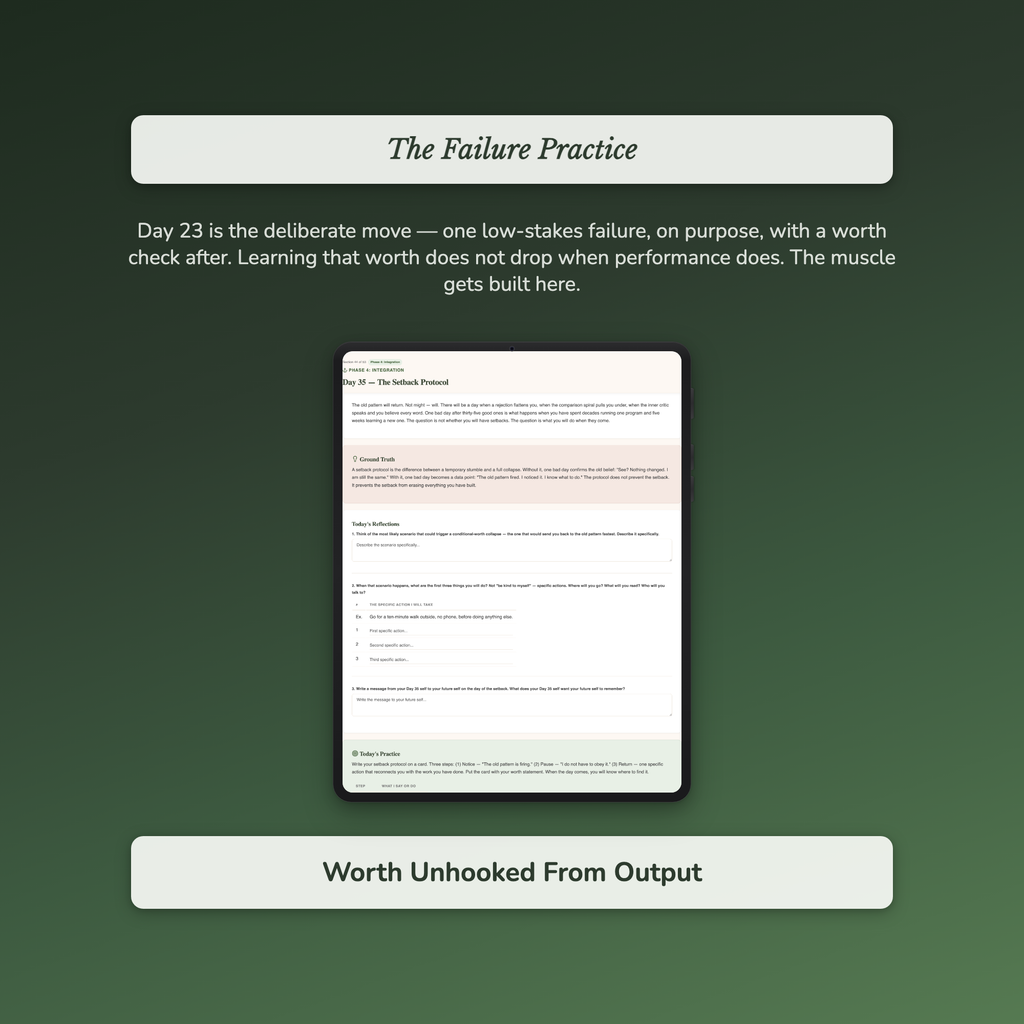 Self Worth Workbook & 40-Day Guide — sample profile or chart