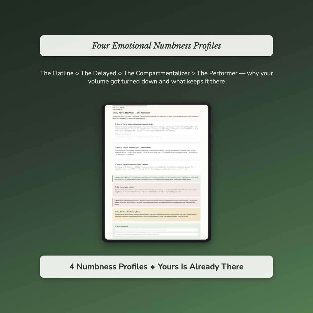 Emotional Numbness Profile — sample profile or chart
