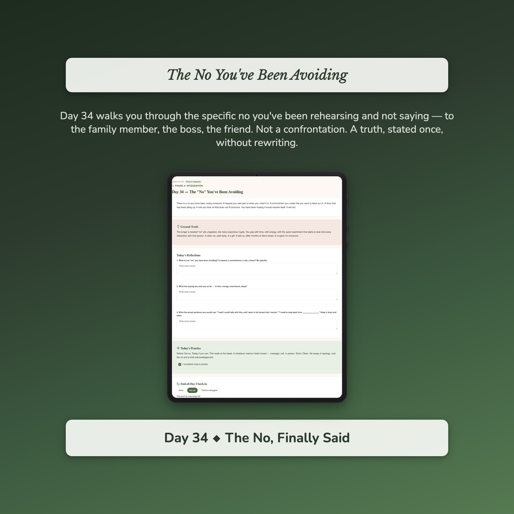 Conflict Avoidance Workbook & 40-Day Guide — sample profile or chart