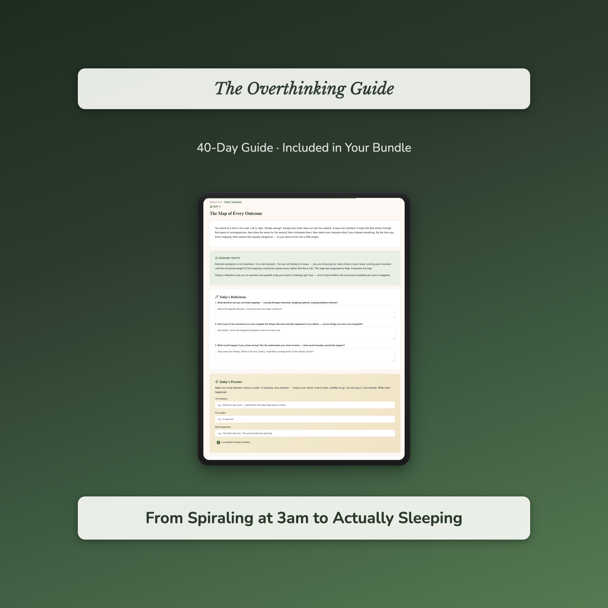 Overthinking Workbook Bundle – Why Can't I Stop Spiraling at 3am – Interactive Digital Bundle