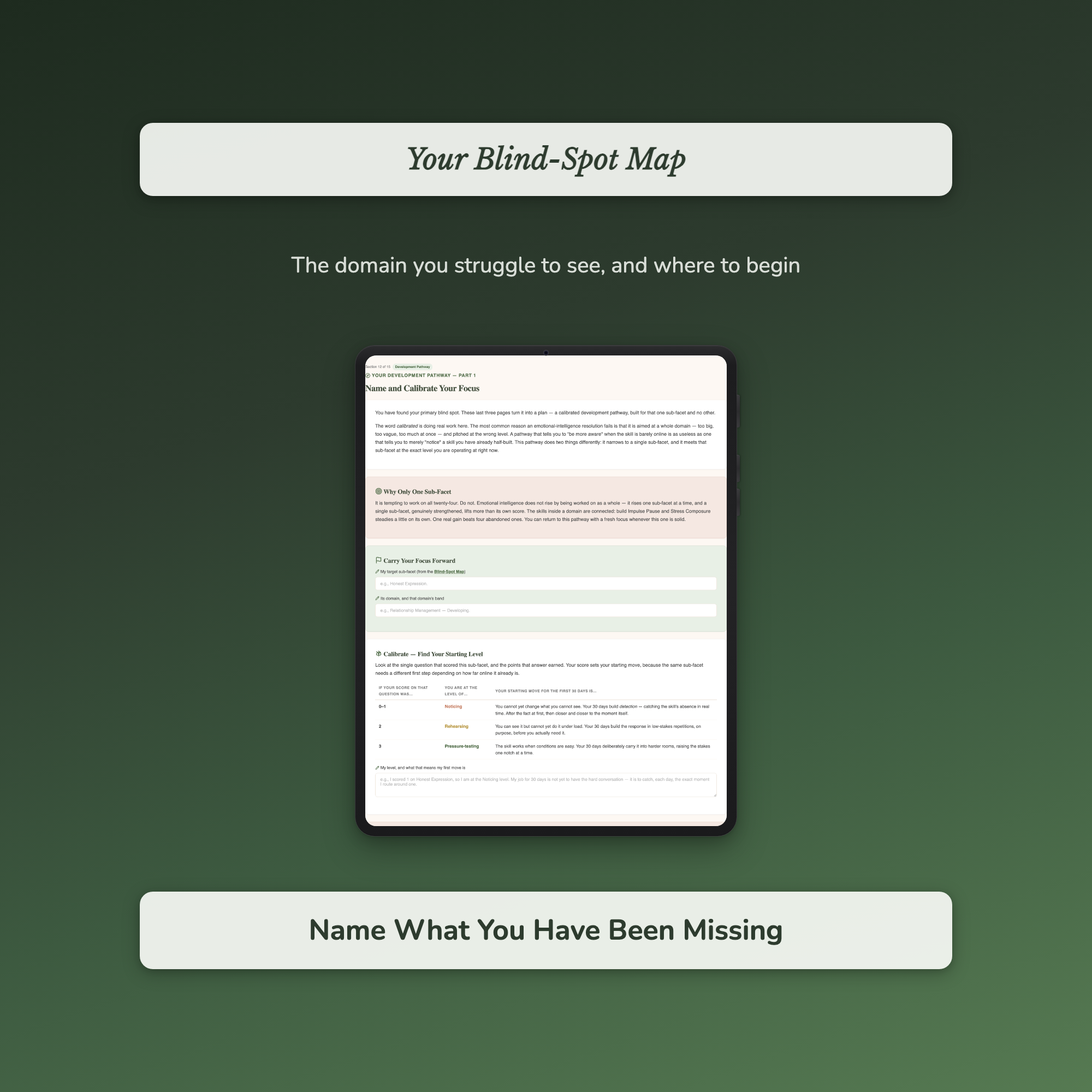 Emotional IQ Quiz & Workbook – Your Four-Domain Profile – Interactive Self-Assessment