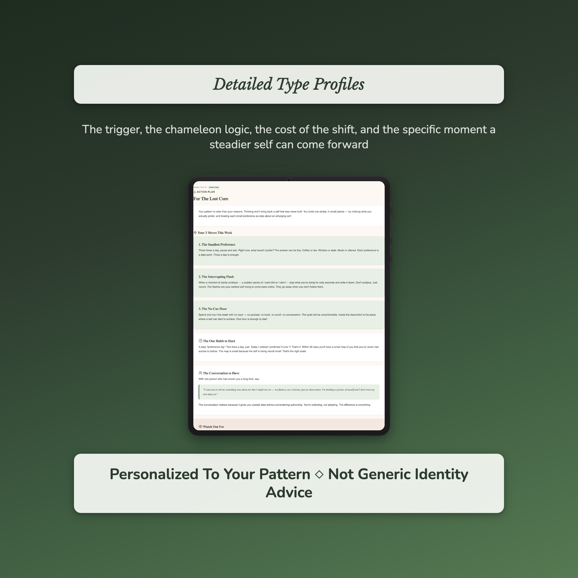People Pleaser Quiz — sample profile or chart