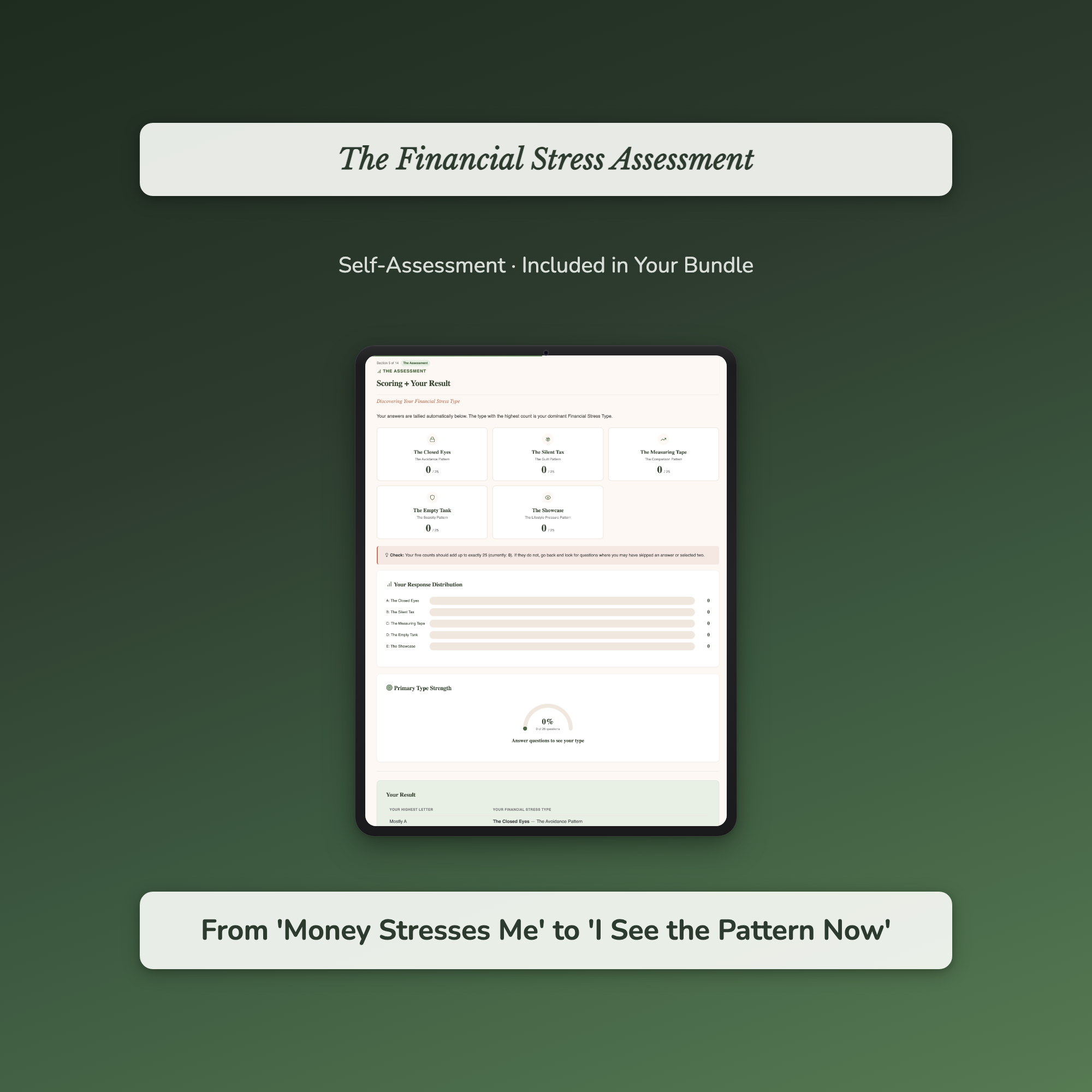 Money Mindset Bundle — sample profile or chart