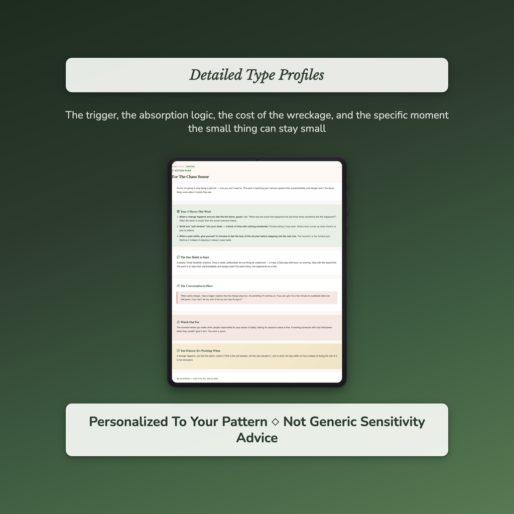Emotional Regulation Quiz — sample profile or chart