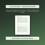 Work-Life Balance Profile — sample profile or chart