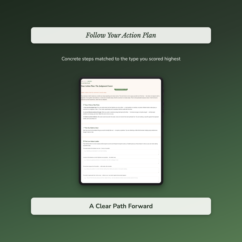 Shyness Quiz & Workbook – Why You Go Quiet Around People – Interactive Self-Assessment