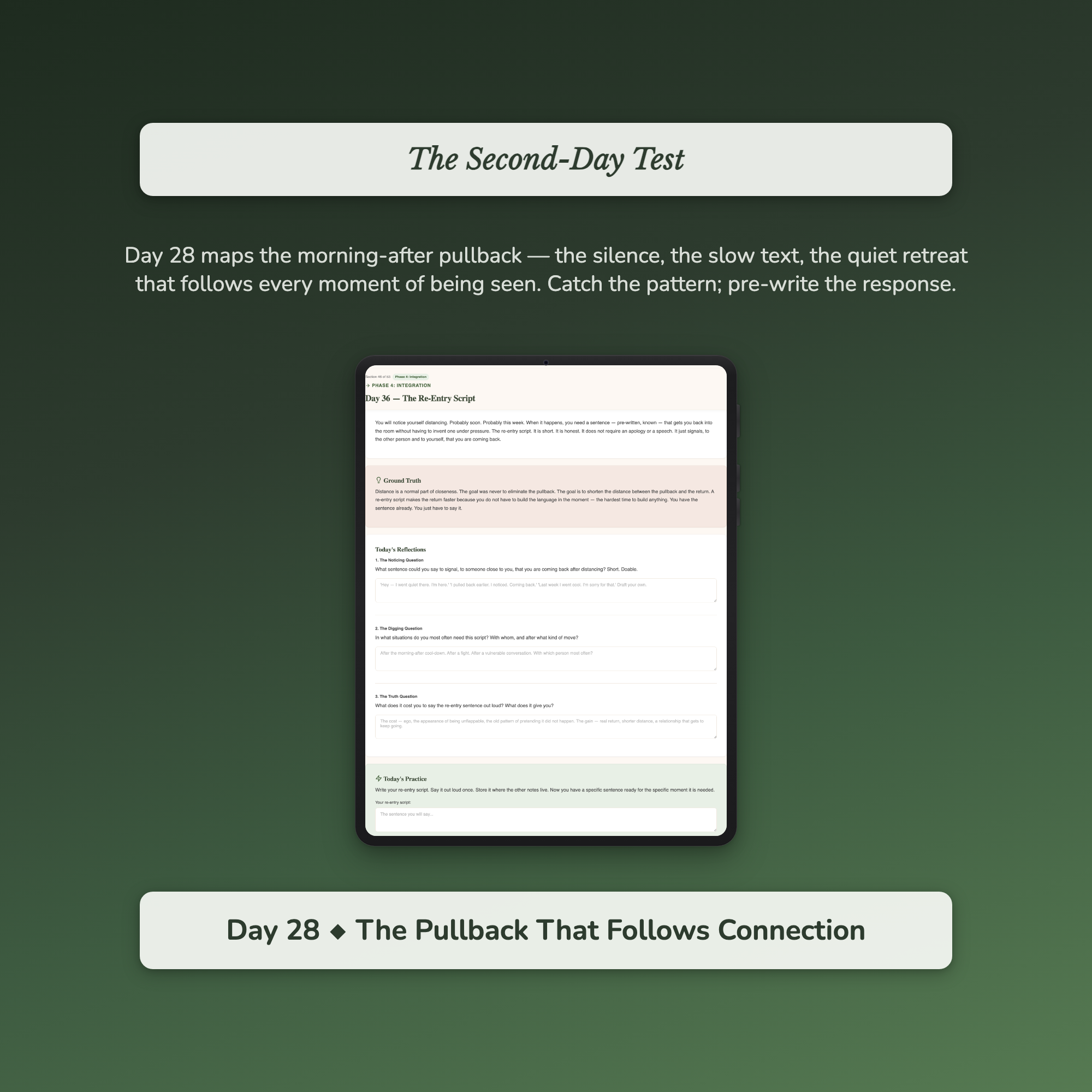 Intimacy Workbook & 40-Day Guide — sample profile or chart