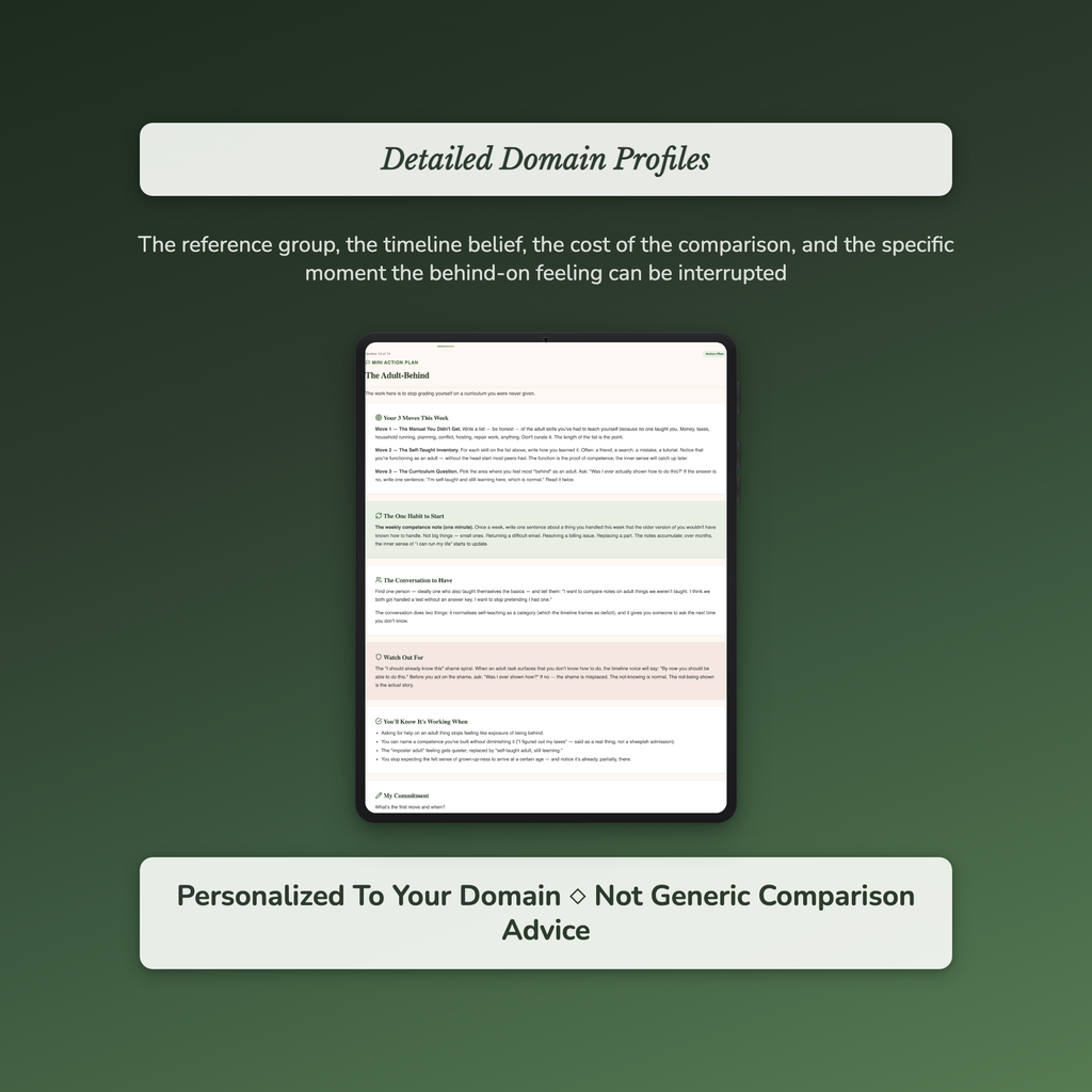 Quarter Life Crisis Quiz — sample profile or chart