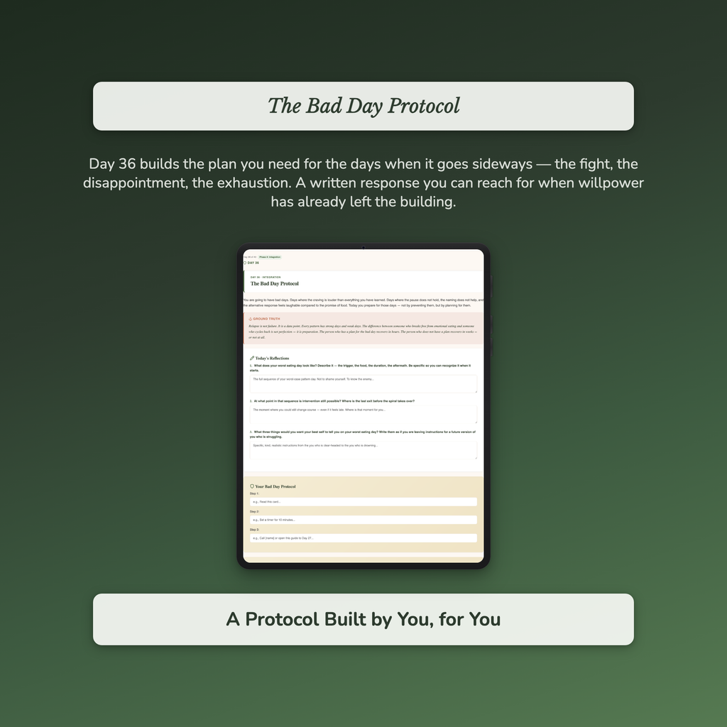 Emotional Eating Workbook & 40-Day Guide — sample profile or chart