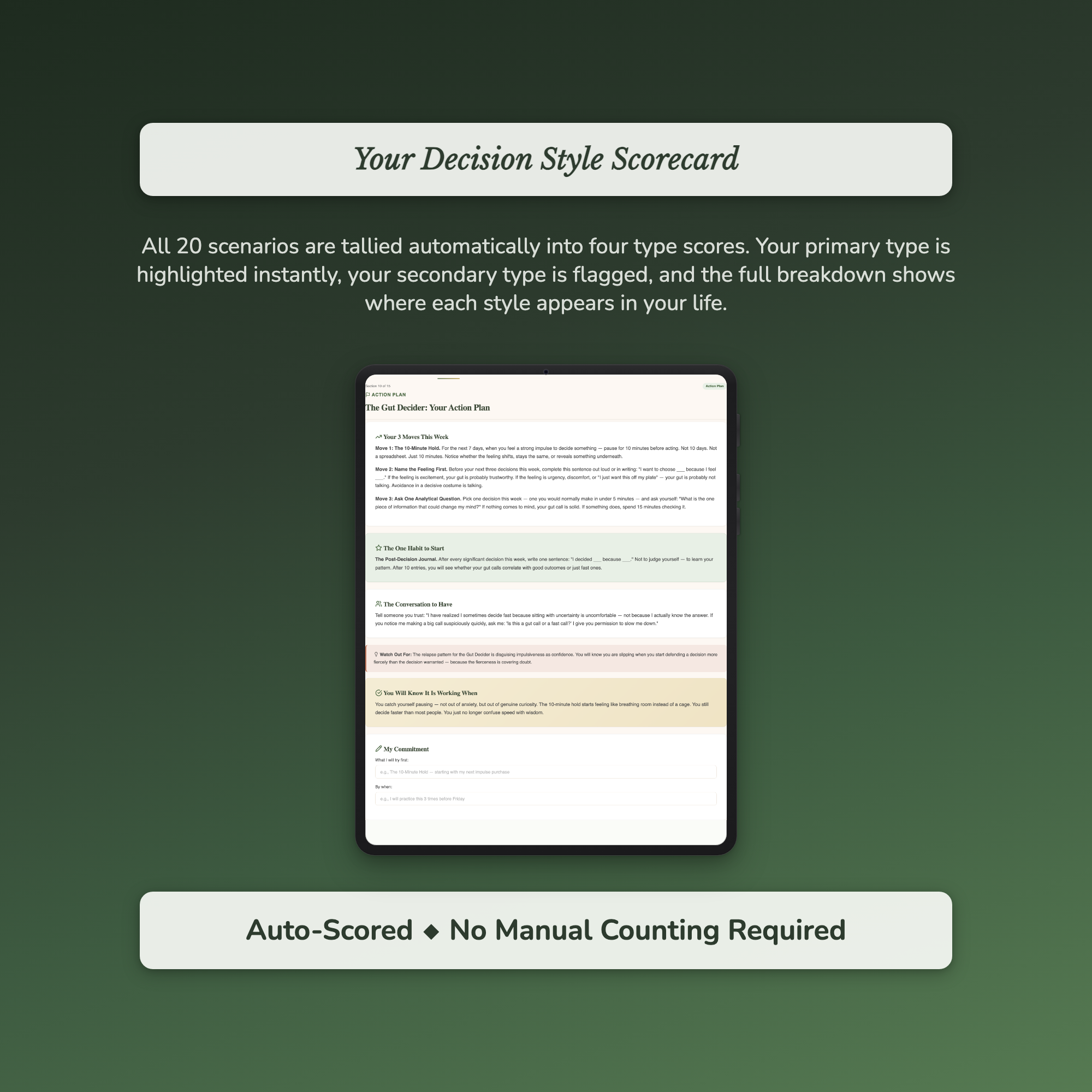 Decision-Making Profile — sample profile or chart