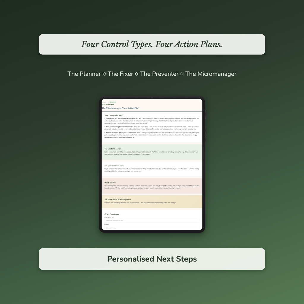 Control Style Profile — sample profile or chart