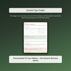`Burnout Quiz — sample profile or chart