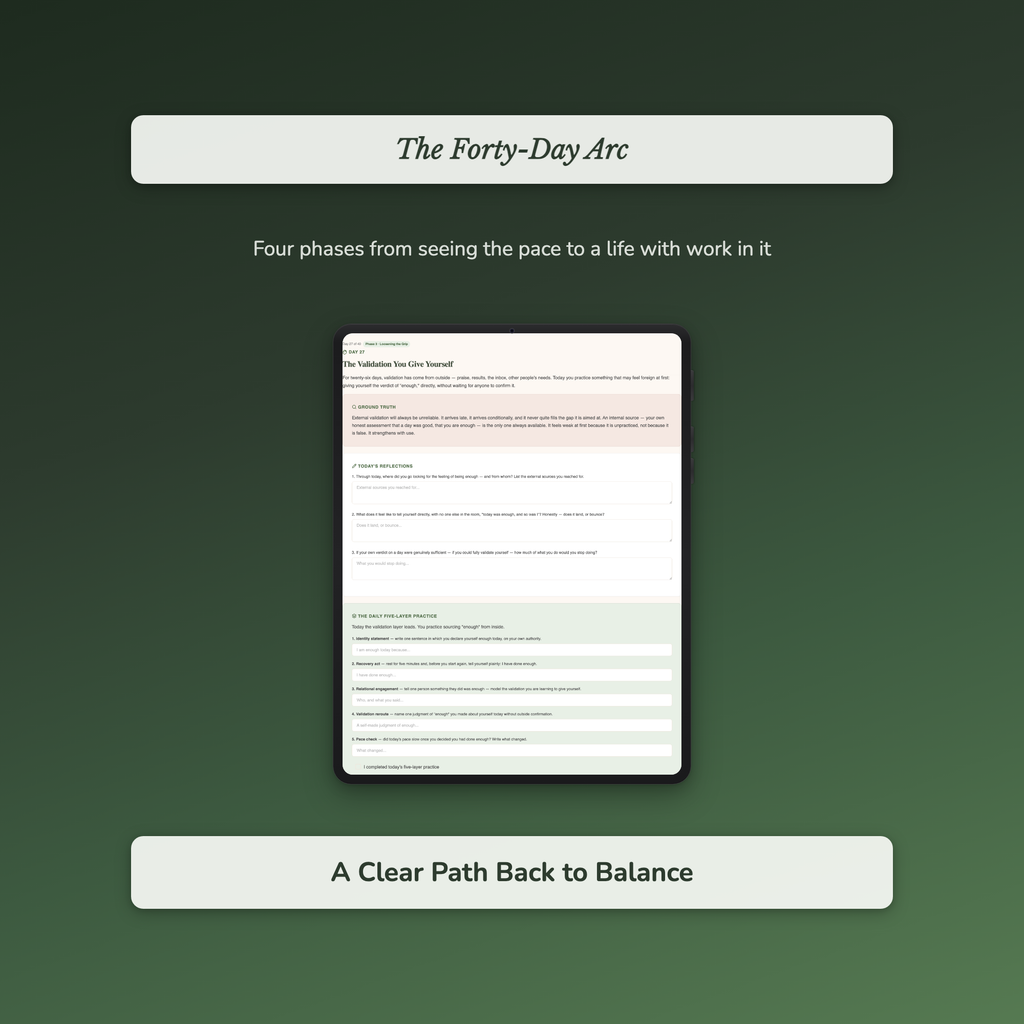 Workaholic Workbook & 40-Day Journal – Work Back In Its Place – Interactive Digital Guide