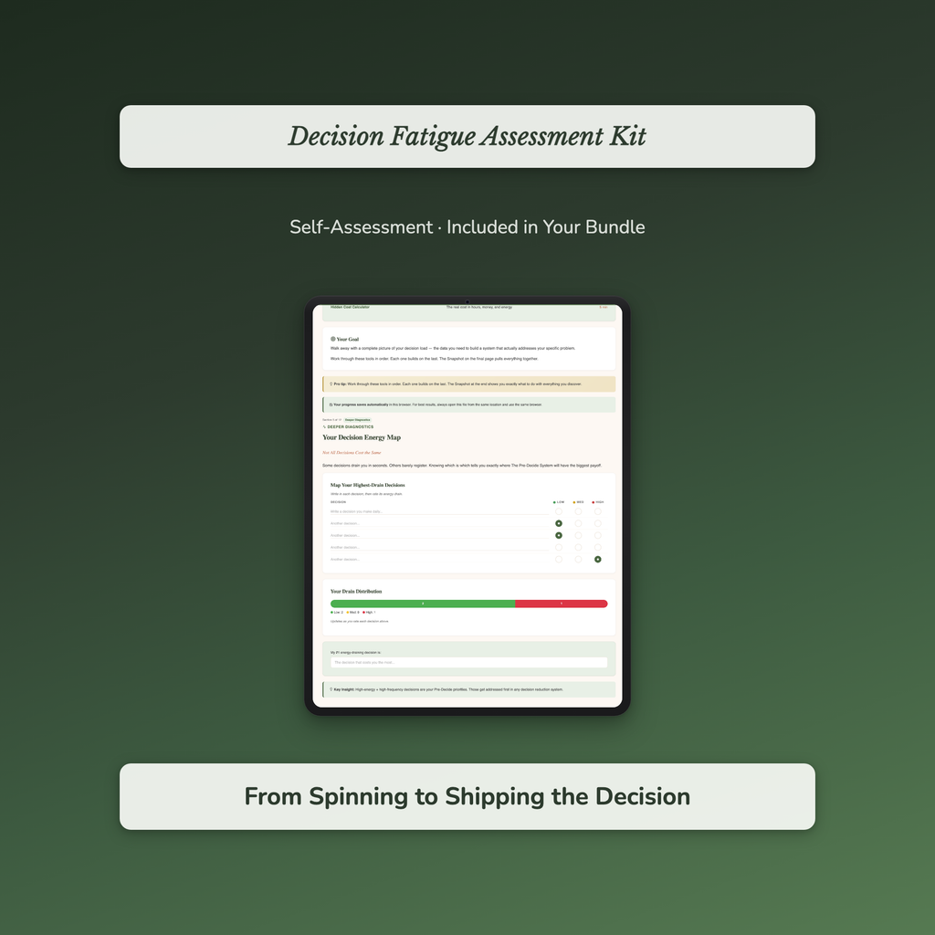 Decision Fatigue Bundle – Why Can't I Just Make the Decision – Interactive Digital Bundle