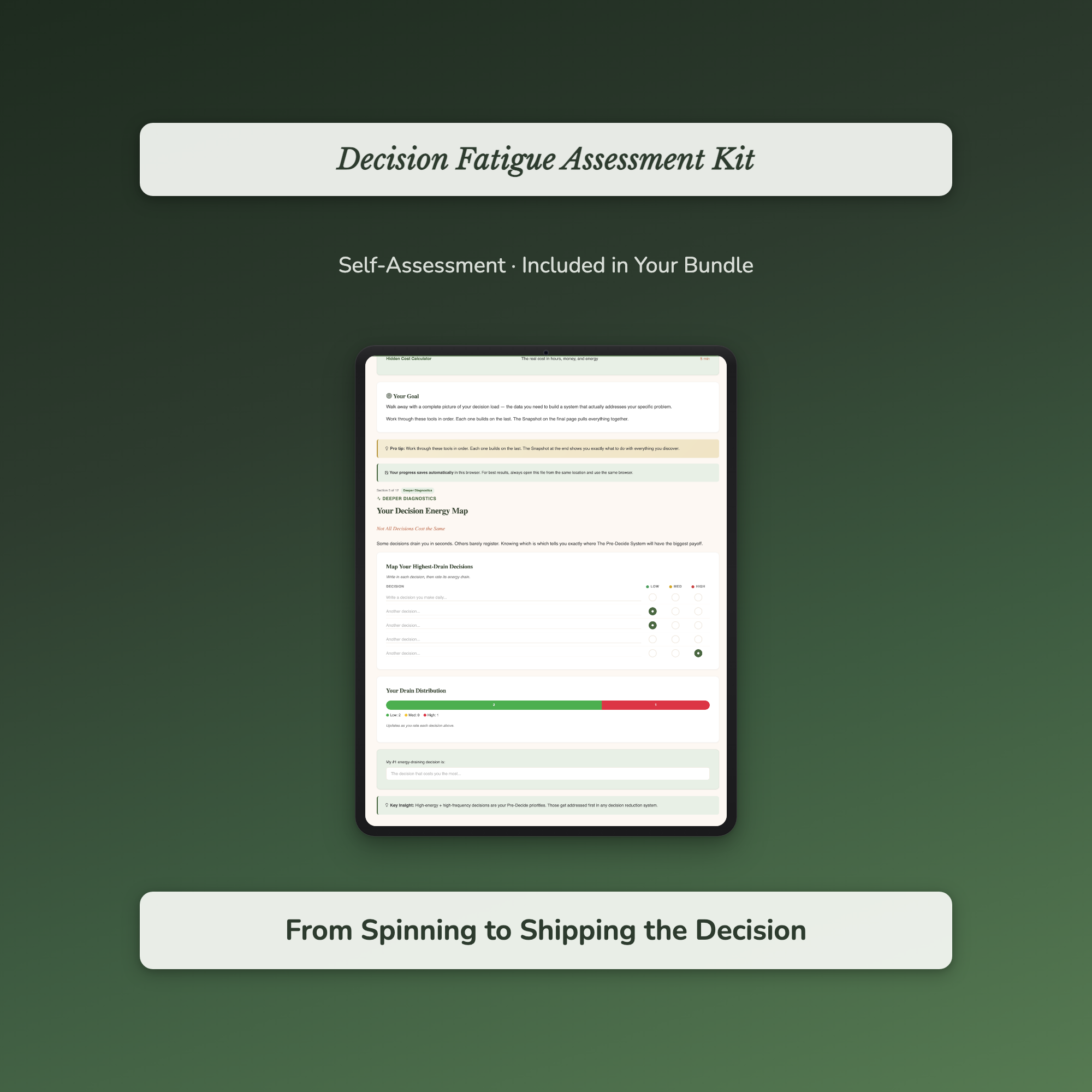 Decision Fatigue Bundle – Why Can't I Just Make the Decision – Interactive Digital Bundle