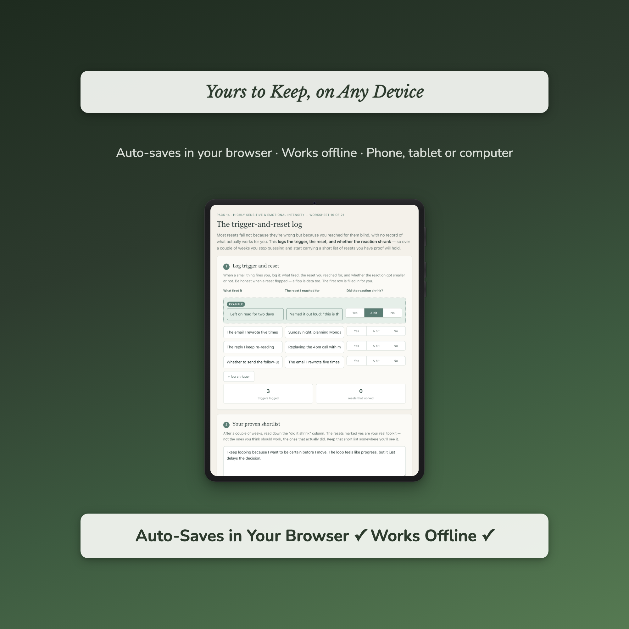 Highly Sensitive Person Worksheets – Overstimulation, Feeling Too Much, HSP, Empath – Interactive Worksheets Bundle