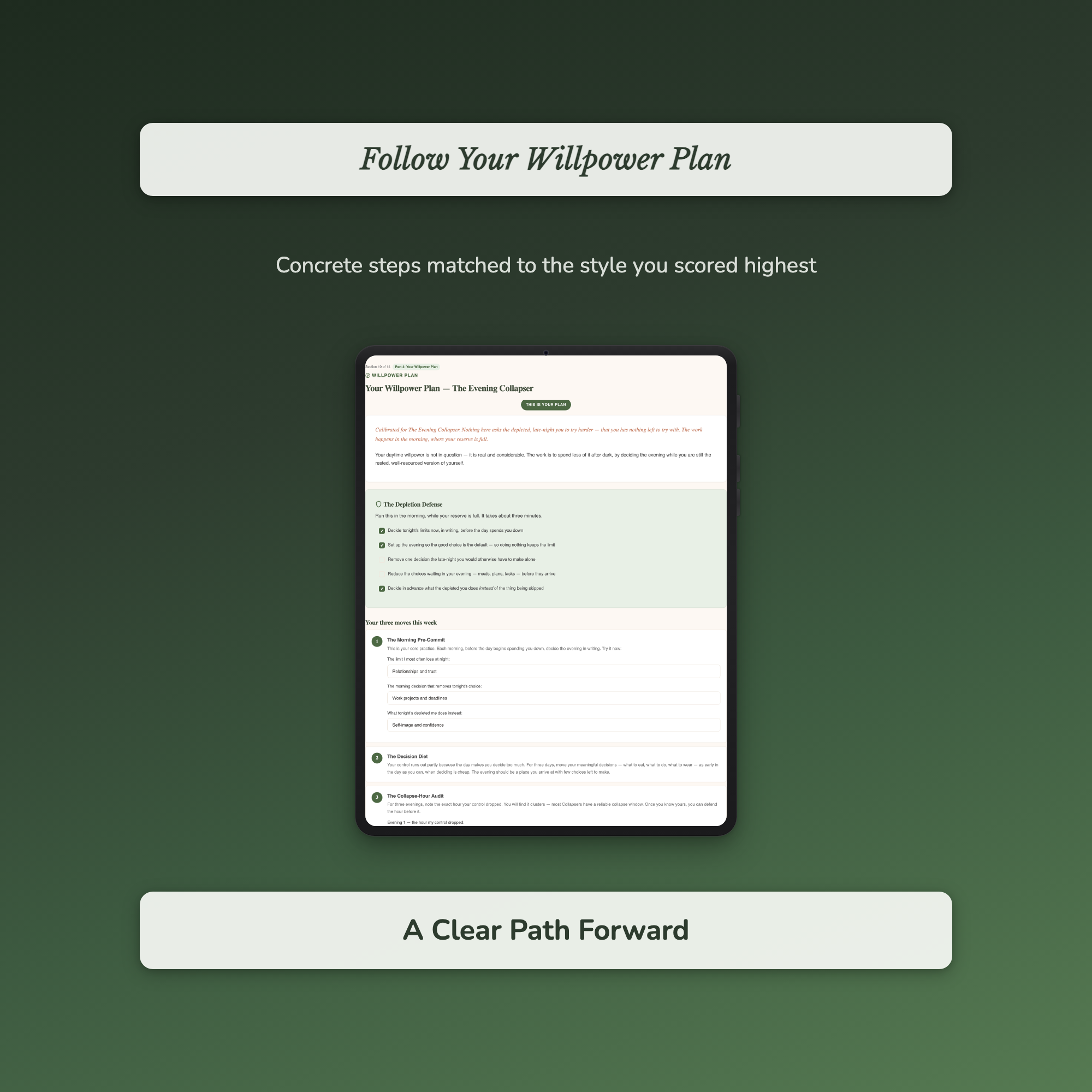 Willpower Quiz & Workbook – Why You Cave at the Same Point – Interactive Self-Assessment