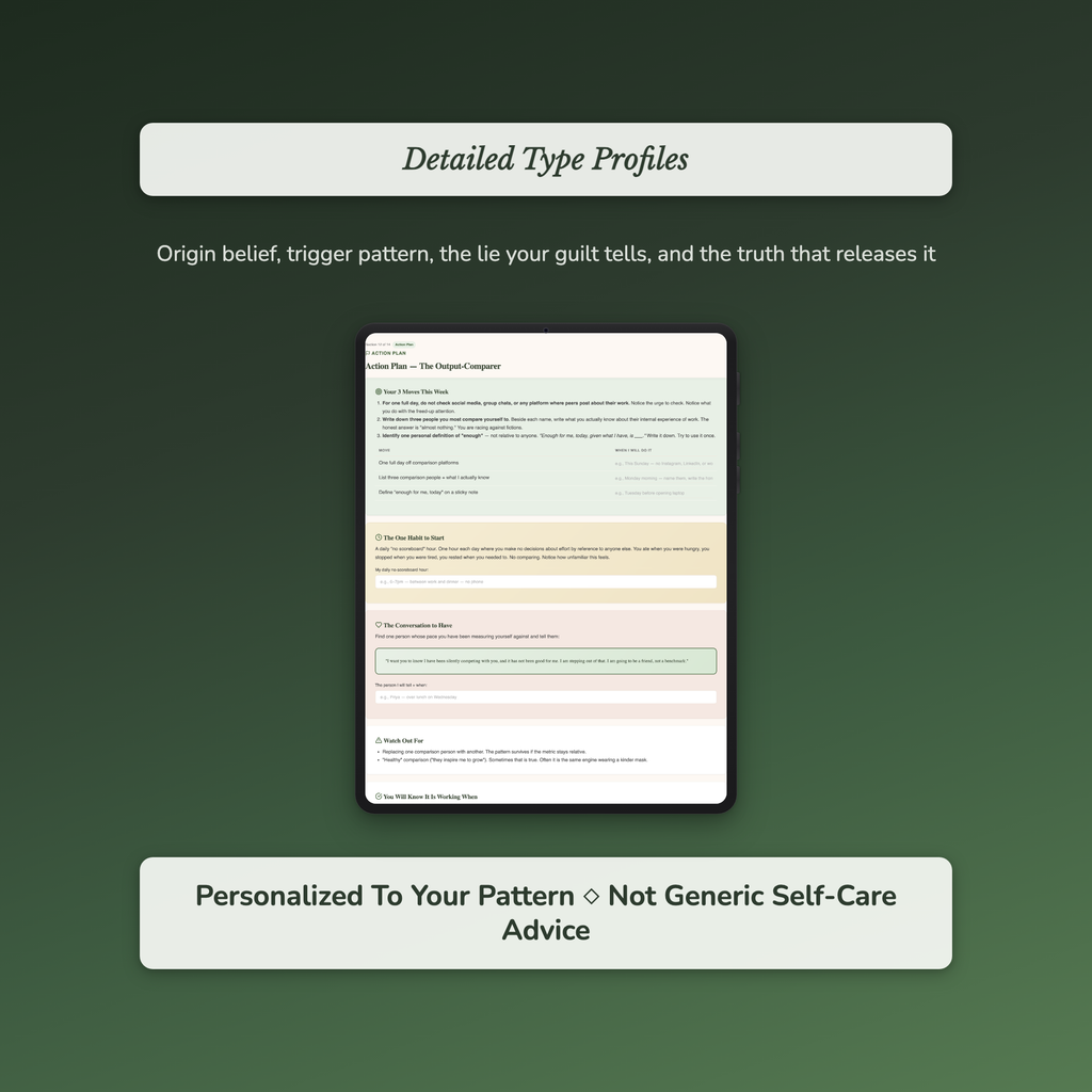 Burnout Quiz — sample profile or chart