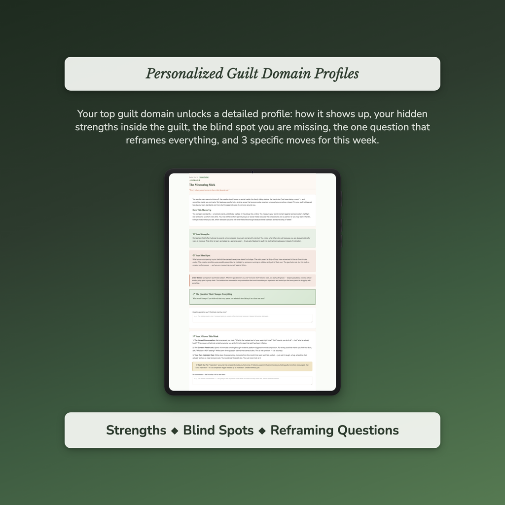 Parent Guilt Profile — sample profile or chart
